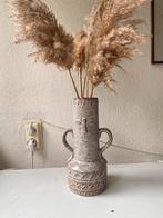 ‘Gezicht’ vaas keramiek met oren 30cm hoog taupe kleur, Ophalen, Overige kleuren, Aardewerk of Porselein, Zo goed als nieuw