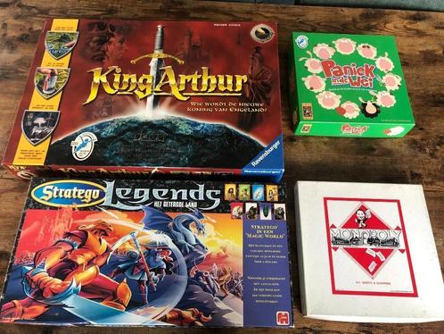 Bordspellen pakket met 4 spellen o.a. King Arthur, Stratego, Hobby en Vrije tijd, Gezelschapsspellen | Bordspellen, Zo goed als nieuw