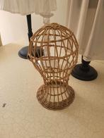 Antiek rieten pruikenhoofd, Ophalen of Verzenden