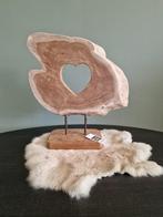 Massief Teak Houten Decoratie met Hart, Ophalen of Verzenden, Nieuw