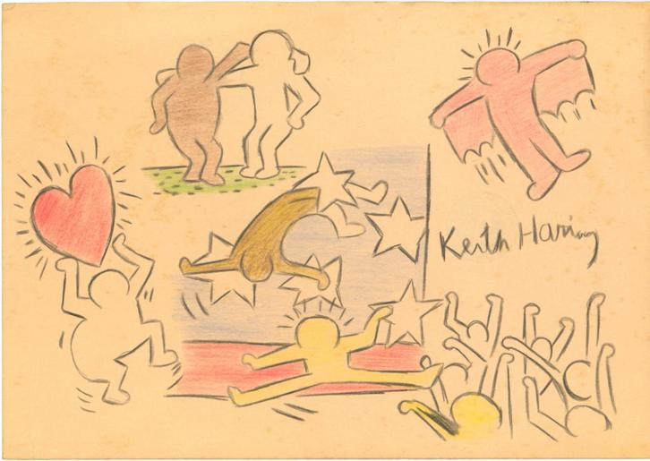 Keith Haring Artwork, Antiek en Kunst, Kunst | Tekeningen en Foto's, Ophalen of Verzenden