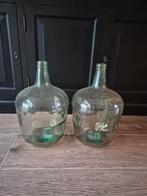 2 vazen/flessen, Huis en Inrichting, Woonaccessoires | Vazen, Ophalen, Gebruikt, Overige kleuren, Glas