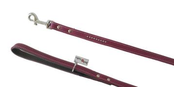 JACK AND VANILLA Nappa met Strass Hondenriem Bordeaux KOOPJE beschikbaar voor biedingen