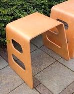 1 Vintage kruk Ikea Krukje Bijzettafel Benjamin plywood, Ophalen, Gebruikt, Hout