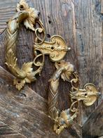 Antiek verguld brons ornamenten hangrepen, Ophalen of Verzenden