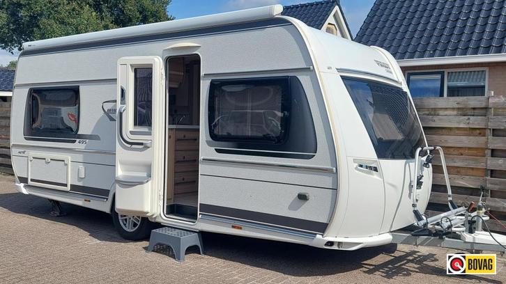 Fendt Bianco Activ 495 SFE Thule,Mover,Voortent,FD., Caravans en Kamperen, Caravans, Bedrijf, tot en met 4, 1250 - 1500 kg, Standaardzit