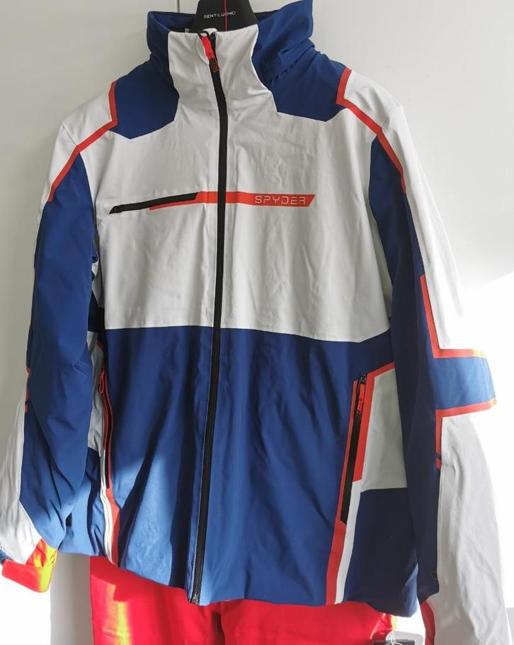 Spyder Challanger/Dare Skipak, XL/45, rood/wit/blauw, Kleding | Heren, Wintersportkleding, Zo goed als nieuw, Pak, Maat 56/58 (XL)