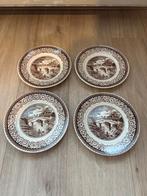 4 x Old bridge , Old English Ironstone, ontbijtborden., Ophalen of Verzenden