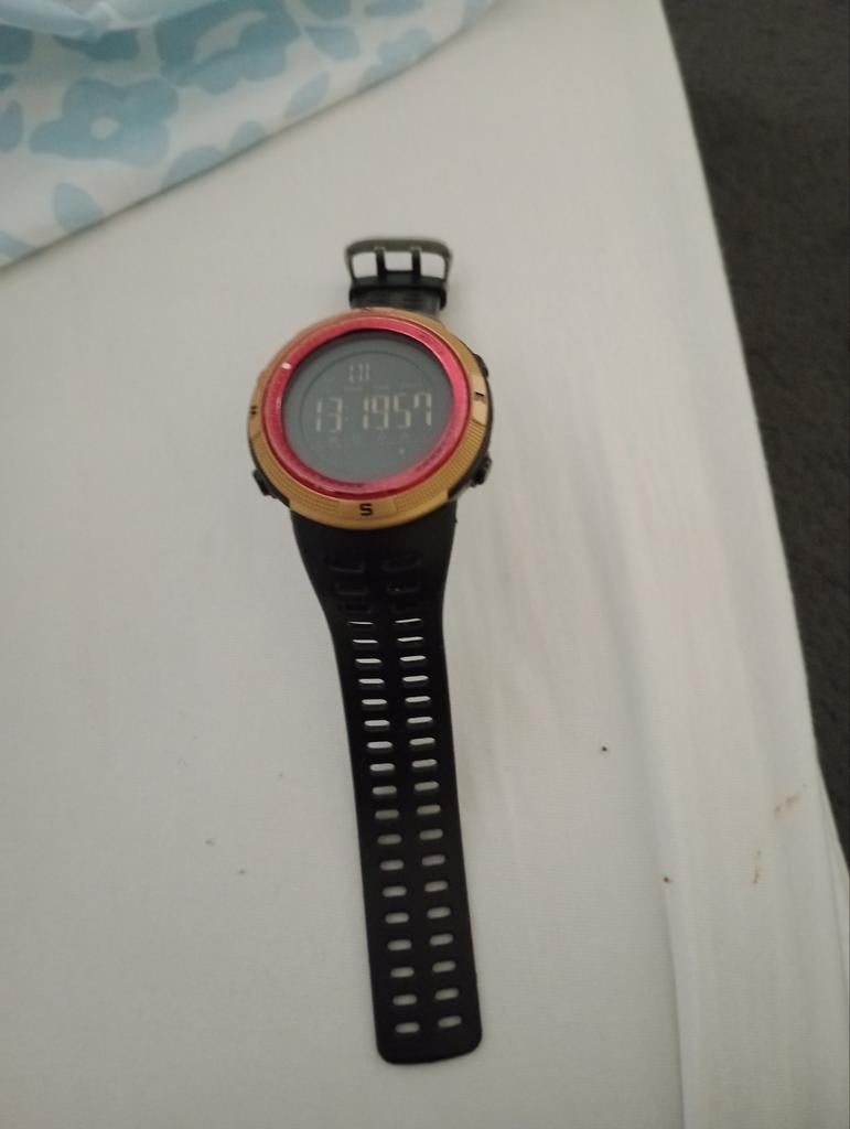 Horloge werkt goed, Ophalen of Verzenden, Zo goed als nieuw, Zwart, Android