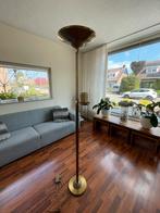 Stijlvolle vintage vloerlamp- messingkleurig, Huis en Inrichting, Lampen | Vloerlampen, Ophalen, Gebruikt