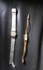 Antiek Goud en zilver dames horloge, 1930 tot 1960, Overige merken, Goud, Met bandje