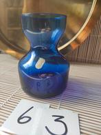 Blauwe Vintage Glazen Vaas, Antiek en Kunst, Ophalen of Verzenden