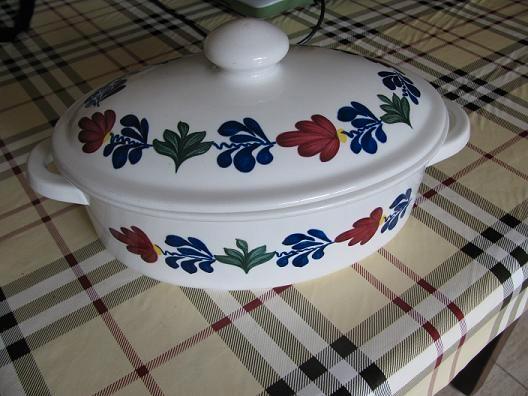 Boerenbont casserole / ovenschaal ovaal + deksel Boerenbond, Huis en Inrichting, Keuken | Servies, Gebruikt, Schaal of Schalen