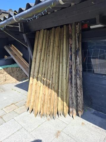  200x6cm rond gefreesde houten palen weidepaal beschikbaar voor biedingen