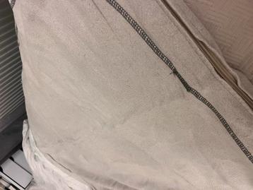 Beige linnenlook hoes voor Ikea Ektorp driezitsbank - afbeelding 3