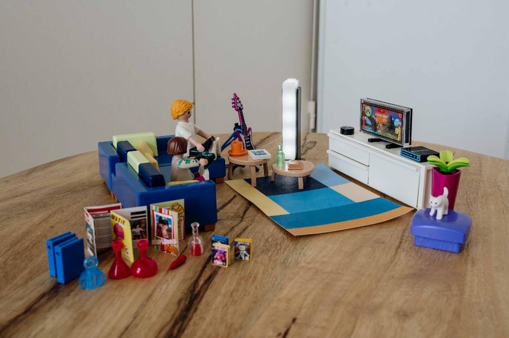Playmobil Woonkamer Modern Huis 70989, Ophalen of Verzenden, Zo goed als nieuw, Complete set