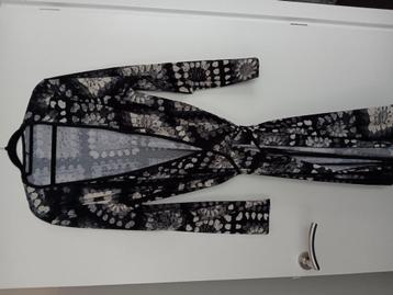 Te Koop: PLUS BASICS Jurk,  mt 46. Zwart/Grijs (J-30) beschikbaar voor biedingen