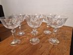 6 vintage cocktail glazen bohemia kristal met doos, Ophalen of Verzenden