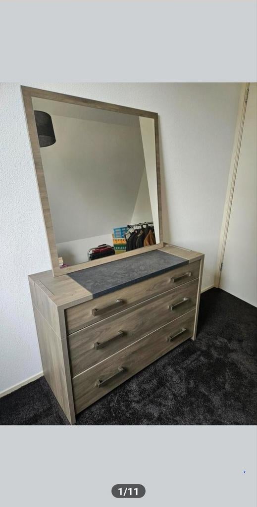 Massimo dressoir/ ladekast/ sidetable/ met grote spiegel, 100 tot 150 cm, Ophalen of Verzenden, Zo goed als nieuw, 25 tot 50 cm