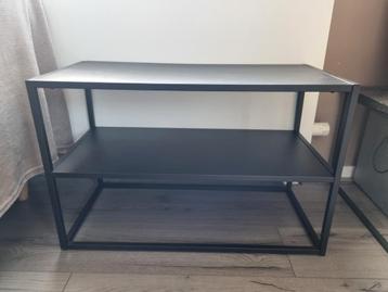 Zwarte stalen bijzettafel 