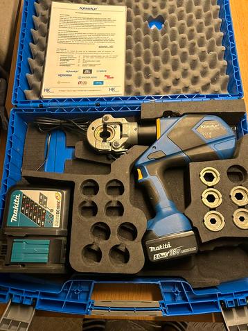 Klauke EK60/22CFM Crimping Tool op Makita platform.