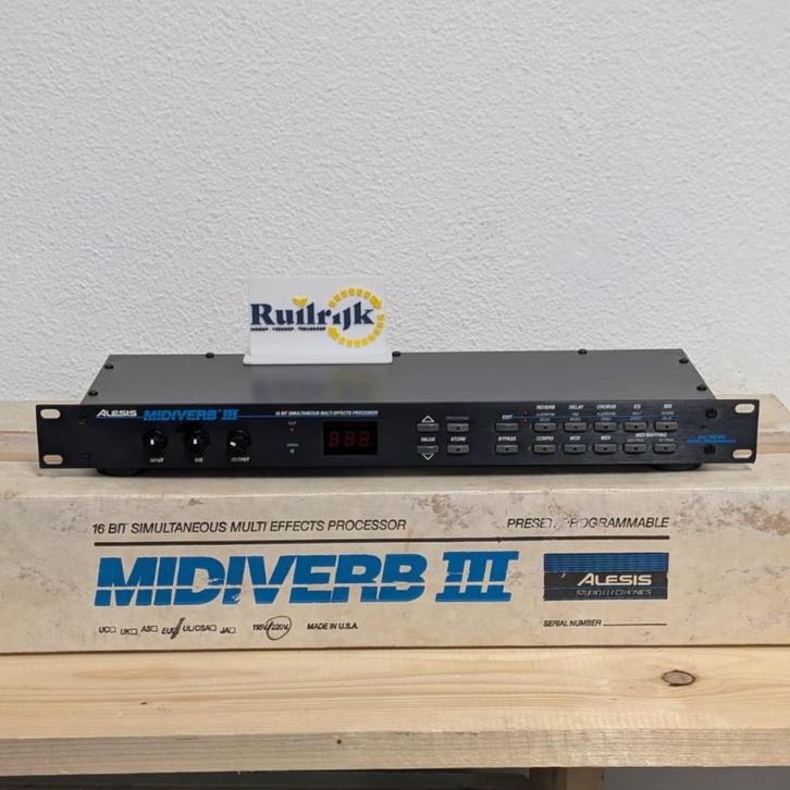 Alesis Midiverb 3 Vintage 1993 Multi effects processor ZGAN!, Muziek en Instrumenten, Effecten, Zo goed als nieuw