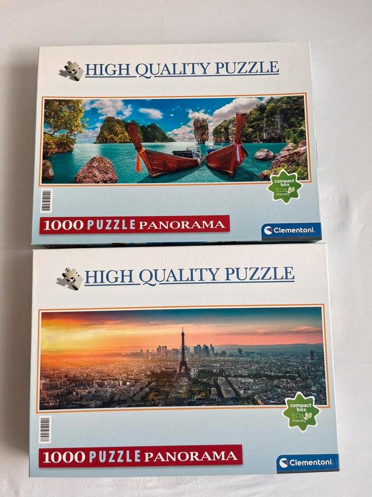 2 Clementoni puzzels, Hobby en Vrije tijd, Denksport en Puzzels, Zo goed als nieuw, Legpuzzel, 500 t/m 1500 stukjes, Ophalen of Verzenden