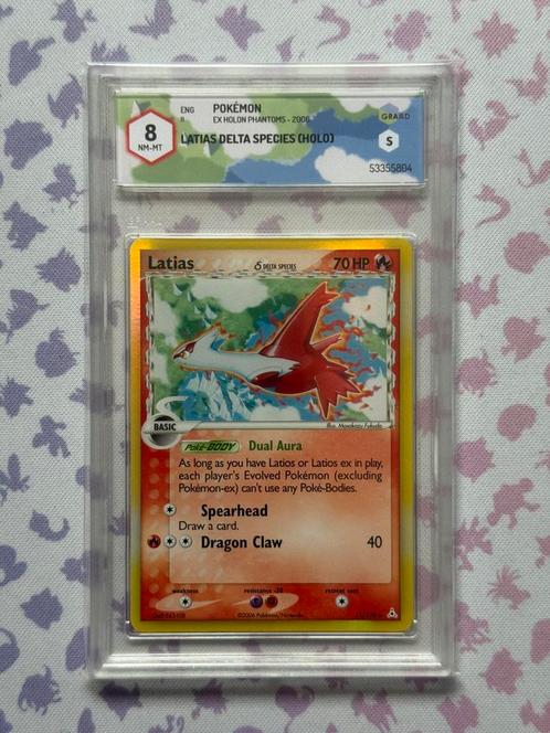 Pokémon EX Holon Pahntoms 2006 Latias Holo 11 Graad 8 NM-MT, Hobby en Vrije tijd, Verzamelkaartspellen | Pokémon, Nieuw, Losse kaart