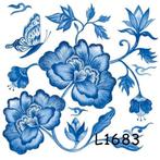 Servetten decoupage/bullet journal– delfts blauw L1683 30ct, Verzenden, Nieuw, Materiaal