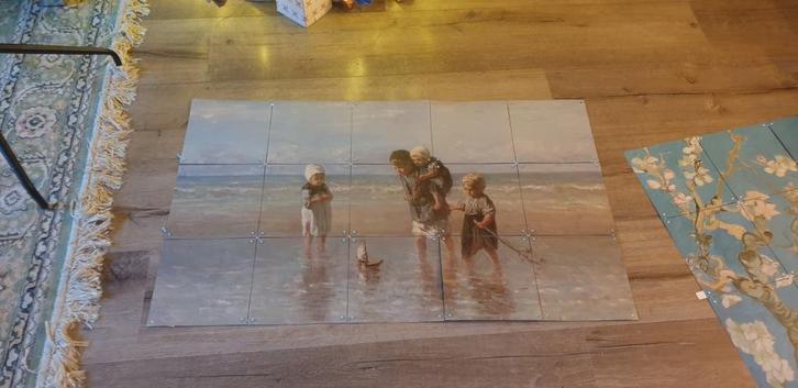 Kunstwerk 'Kinderen aan Zee' van Jozef Israëls, Antiek en Kunst, Antiek | Wandborden en Tegels, Ophalen of Verzenden