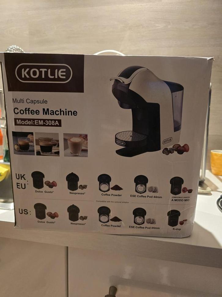 Koffiemachine KOTLIE EM-308A – Multi Capsule, Witgoed en Apparatuur, Koffiezetapparaten, Zo goed als nieuw, Ophalen of Verzenden