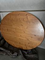 Ovale grenen eettafel + 4 beuken stoelen, Huis en Inrichting, Ophalen, Gebruikt, 4 tot 6 stoelen