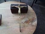 Antiek Metalen Kruisbeeld Jezus, Ophalen of Verzenden