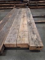 Oude eiken BLANKE  balken  Spoorbielzen  Geborsteld, Tuin en Terras, Bielzen en Borders, Ophalen of Verzenden, Gebruikt, Hout