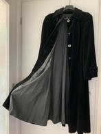 Vintage velours damesjas, Ophalen, Gedragen, Zwart, Overige typen