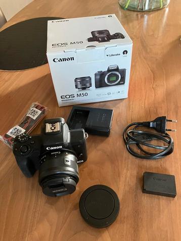 Canon EOS M50 systeemcamera 24 mp zwart + 15-45mm IS STM beschikbaar voor biedingen