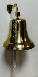 Scheepsbel groot van messing goud wanddeco bel rondje, Info@deconoord.nl, Verzenden, Deco Noord, Nieuw