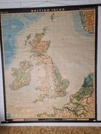 Oude Schoolkaart Britse Eilanden., Aardrijkskunde, Ophalen