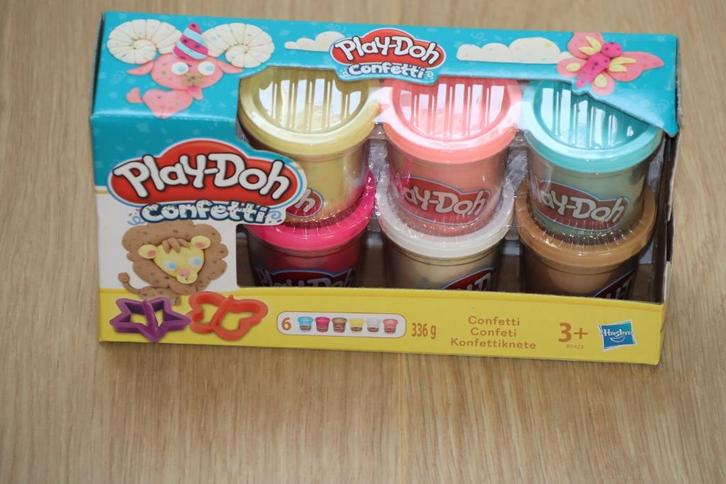 Play-Doh Confetti Klei - 6 Potjes NIEUW, Kinderen en Baby's, Speelgoed | Educatief en Creatief, Nieuw, Knutselen, Ontdekken, Ophalen of Verzenden