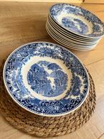 11 Blauw-Wit Diepe Borden Castillo Petrus Regout, Antiek en Kunst, Antiek | Servies los, Ophalen of Verzenden