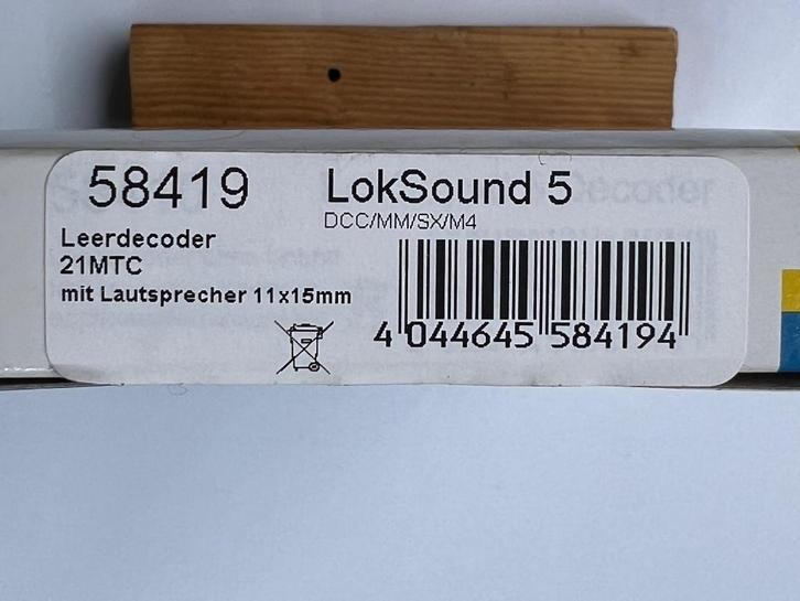 ESU 58419 LokSound 5 Decoder, DCC/MM/SX/M4, 21 MTC, Hobby en Vrije tijd, Modeltreinen | H0, Nieuw, Transformator of Voeding, Gelijkstroom of Wisselstroom