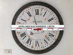 Wandklok klok industrieel design vintage uurwerk ø 1 meter!, Ophalen, Zo goed als nieuw, Wandklok