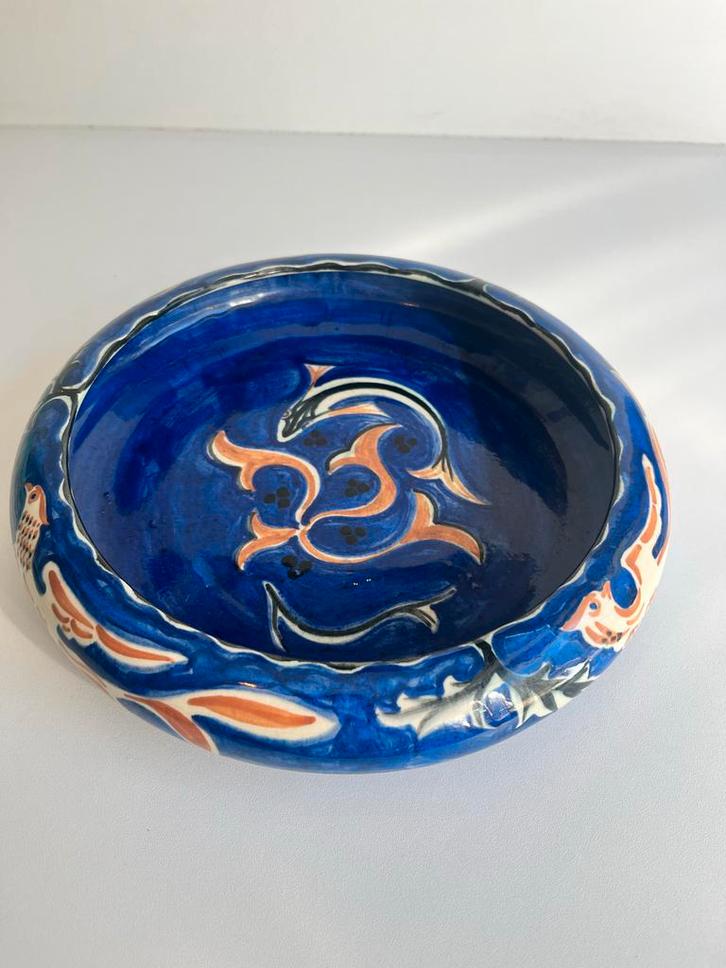 Lion Cachet Distel Amsterdam Aardewerk Schaal, Antiek en Kunst, Antiek | Keramiek en Aardewerk, Verzenden
