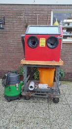 Straalkast 110 liter + straalgrit en afzuiging, Doe-het-zelf en Verbouw, Reinigingsmachines, Ophalen, Gebruikt, Overige typen