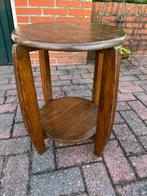 Eiken tafeltje, Minder dan 55 cm, Gebruikt, Rond, Hout