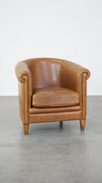 Comfortabele schapenleren clubfauteuil in goede staat, Huis en Inrichting, Fauteuils, Ophalen, Gebruikt, Vintage, 75 tot 100 cm