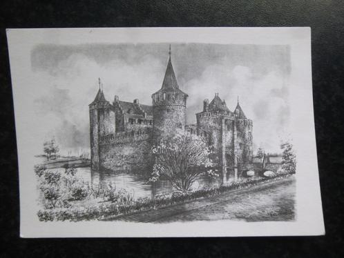 MUIDEN Muiderslot pentekening, Verzamelen, Ansichtkaarten | Nederland, Noord-Holland, Ophalen of Verzenden
