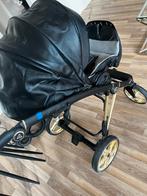 Kinderwagen met gouden details, Gebruikt, Kinderwagen, Overige merken, Verstelbare duwstang
