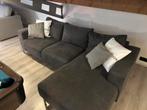 Prachtige antraciet hoekbank, 125 tot 150 cm, Hoekbank, Ophalen of Verzenden, Zo goed als nieuw
