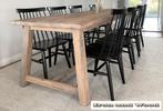 Oud eiken kloostertafel met A poot / maatwerk / wagonplanken, Ophalen, Nieuw